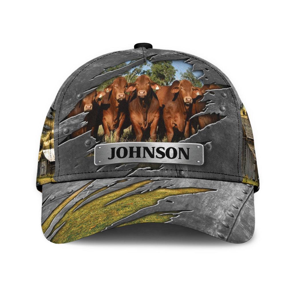 Personalized Cow Classic Cap, Personalized Gift for Farmers, Cow Lovers, Chicken Lovers Trucker Hats Custom Hats Gifts For Men & Women