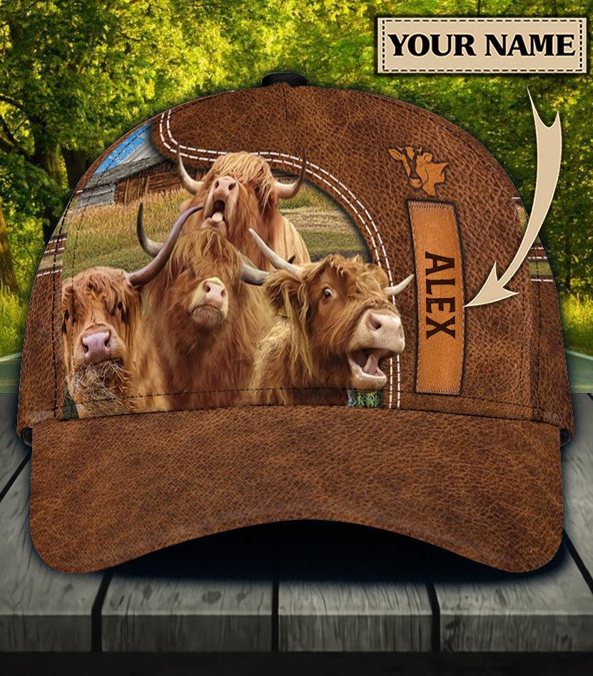 Personalized Cow Classic Cap, Personalized Gift for Farmers, Cow Lovers, Chicken Lovers Trucker Hats Custom Hats Gifts For Men & Women