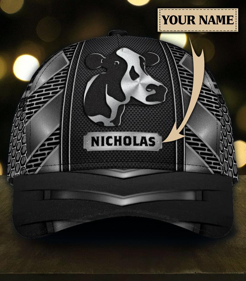 Personalized Cow Classic Cap, Personalized Gift for Farmers, Cow Lovers, Chicken Lovers Trucker Hats Custom Hats Gifts For Men & Women