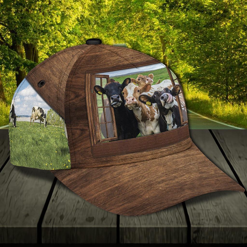 Personalized Cow Classic Cap, Personalized Gift for Farmers, Cow Lovers, Chicken Lovers Trucker Hats Custom Hats Gifts For Men & Women