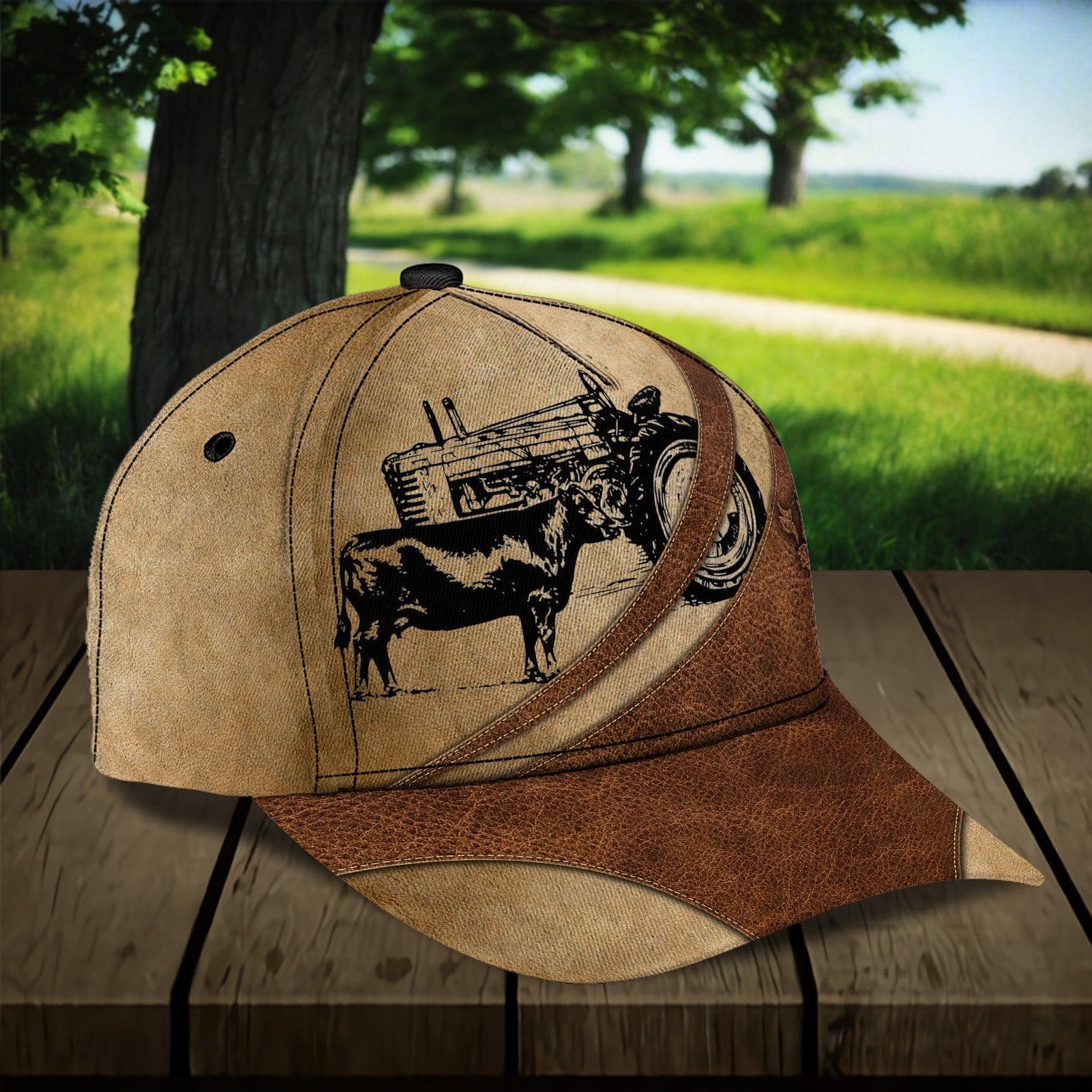 Personalized Cow Classic Cap, Personalized Gift for Farmers, Cow Lovers, Chicken Lovers Trucker Hats Custom Hats Gifts For Men & Women