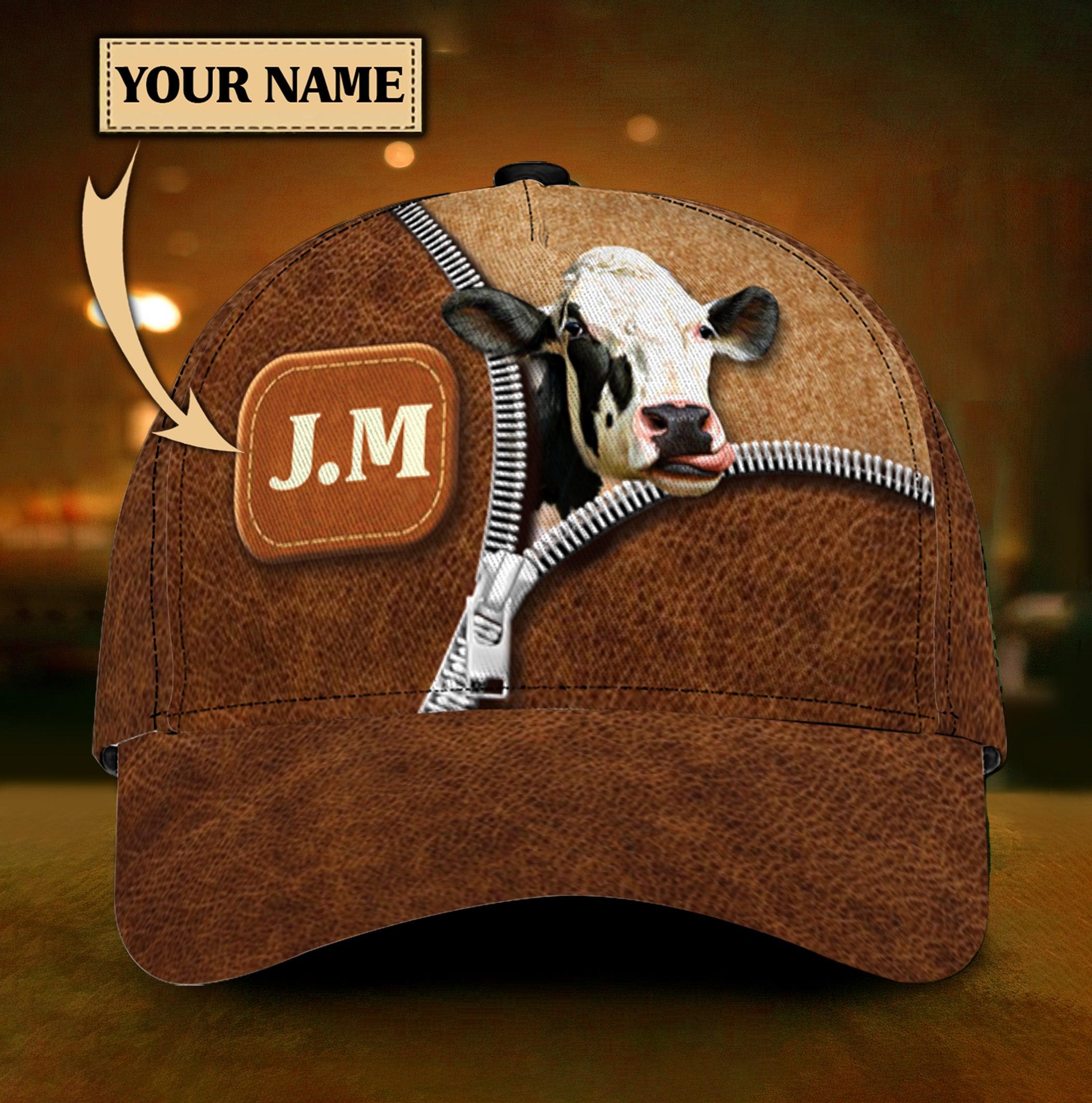 Personalized Cow Classic Cap, Personalized Gift for Farmers, Cow Lovers, Chicken Lovers Trucker Hats Custom Hats Gifts For Men & Women