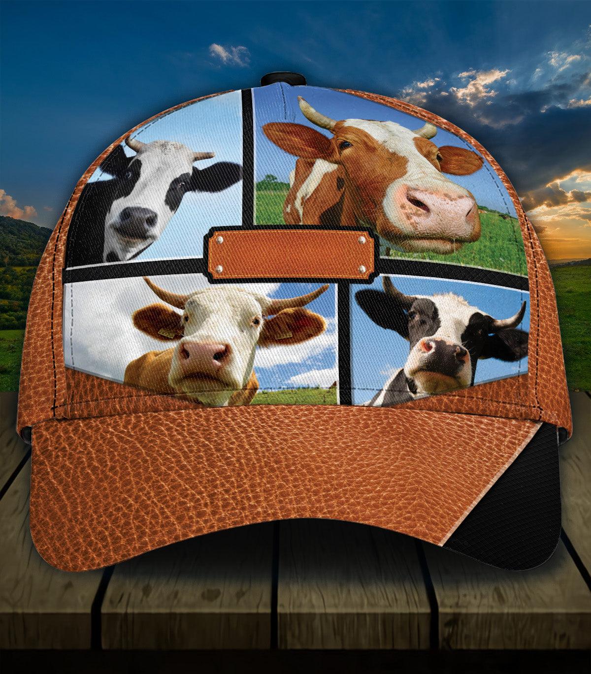 Personalized Cow Classic Cap, Personalized Gift for Farmers, Cow Lovers, Chicken Lovers Trucker Hats Custom Hats Gifts For Men & Women