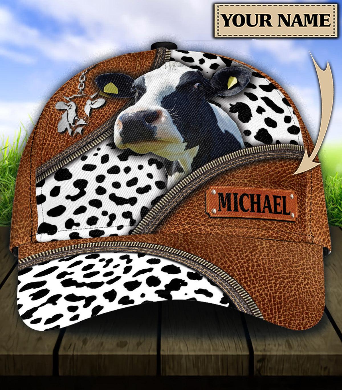 Personalized Cow Classic Cap, Personalized Gift for Farmers, Cow Lovers, Chicken Lovers Trucker Hats Custom Hats Gifts For Men & Women