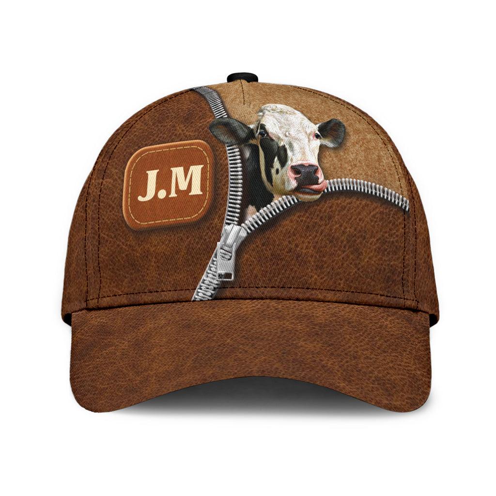 Personalized Cow Classic Cap, Personalized Gift for Farmers, Cow Lovers, Chicken Lovers Trucker Hats Custom Hats Gifts For Men & Women