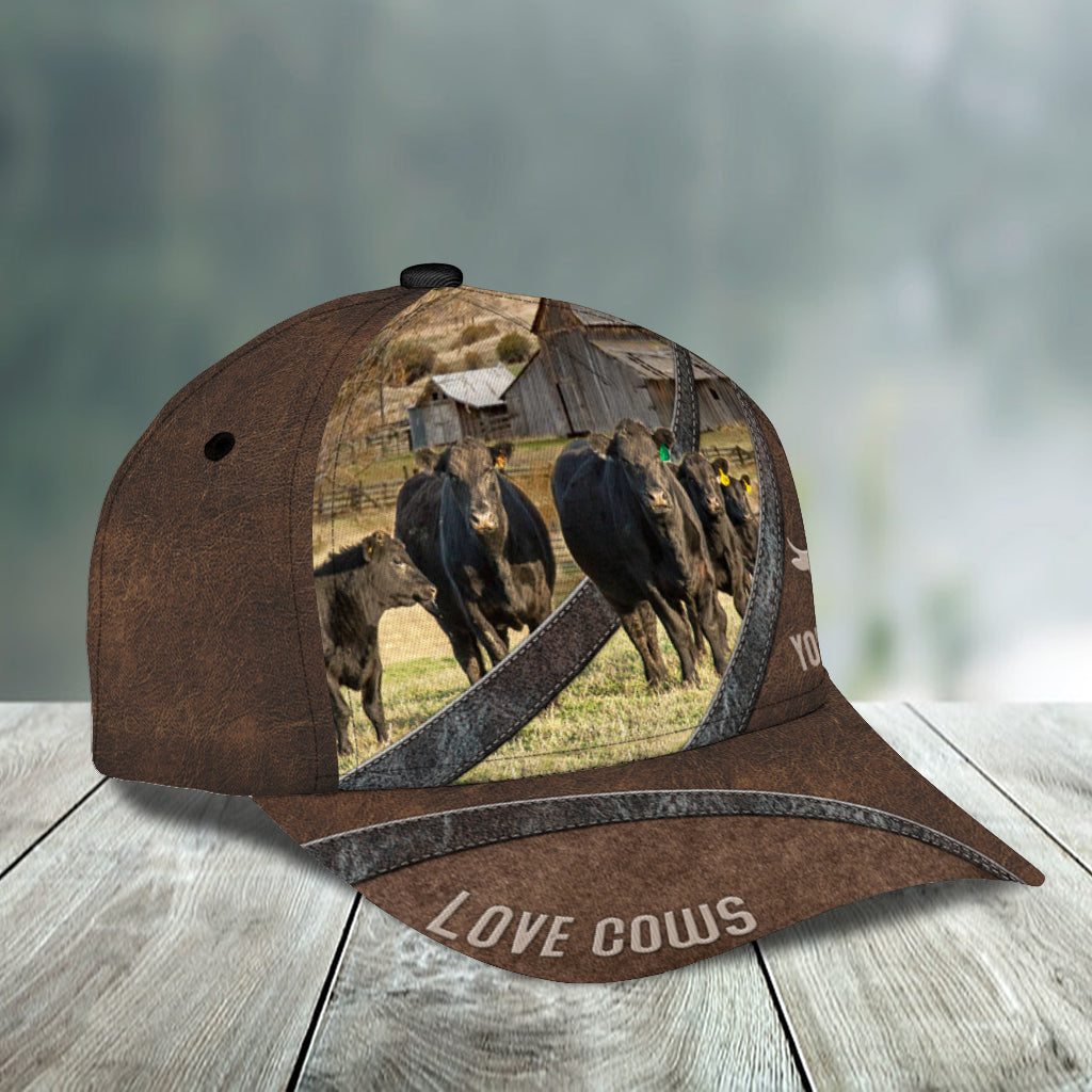 Personalized Cow Classic Cap, Personalized Gift for Farmers, Cow Lovers, Chicken Lovers Trucker Hats Custom Hats Gifts For Men & Women