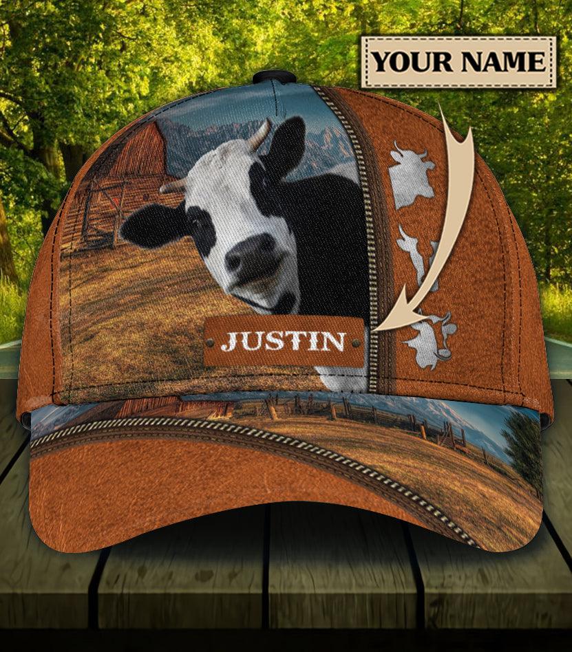 Personalized Cow Classic Cap, Personalized Gift for Farmers, Cow Lovers, Chicken Lovers Trucker Hats Custom Hats Gifts For Men & Women