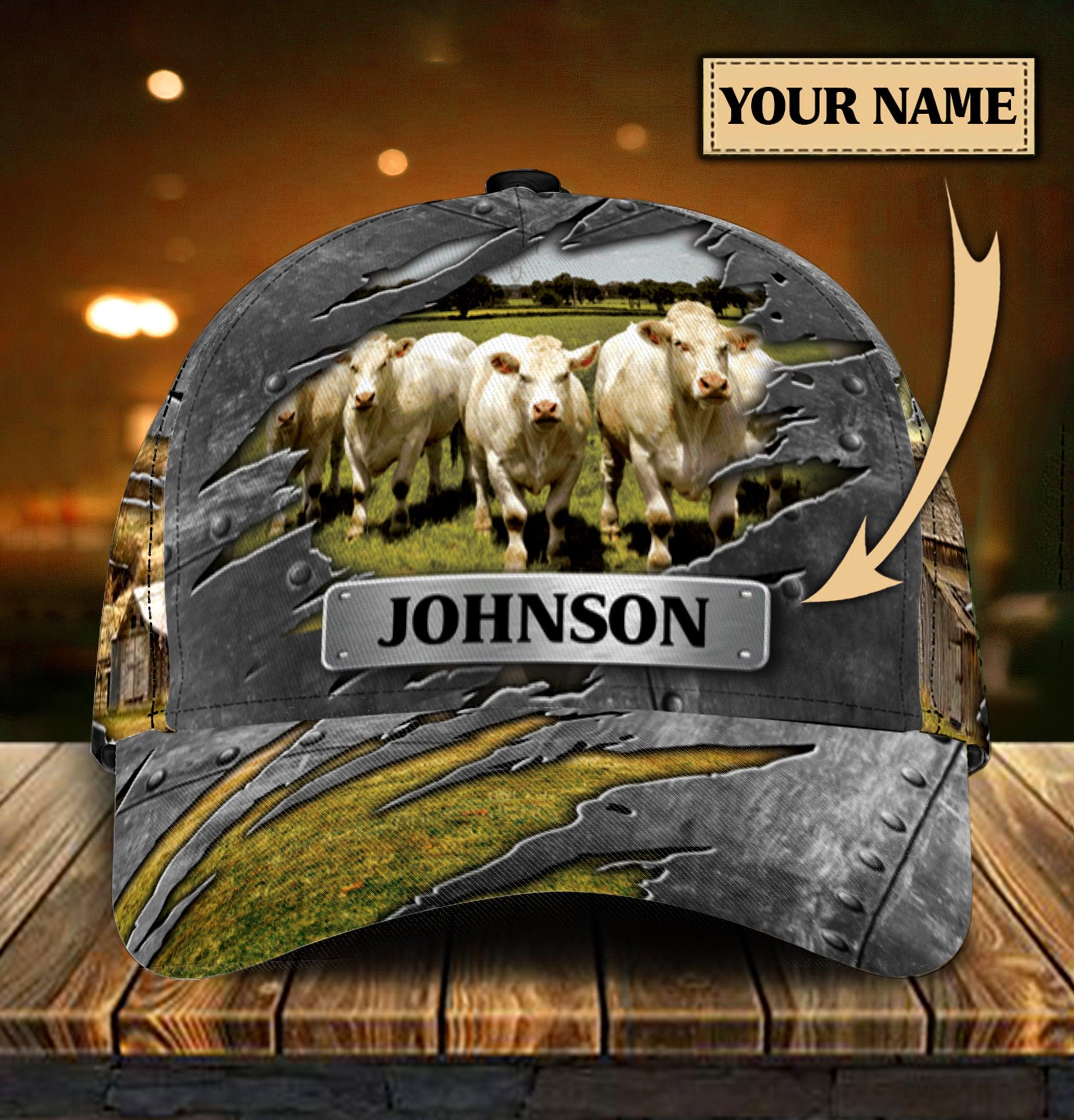 Personalized Cow Classic Cap, Personalized Gift for Farmers, Cow Lovers, Chicken Lovers Trucker Hats Custom Hats Gifts For Men & Women