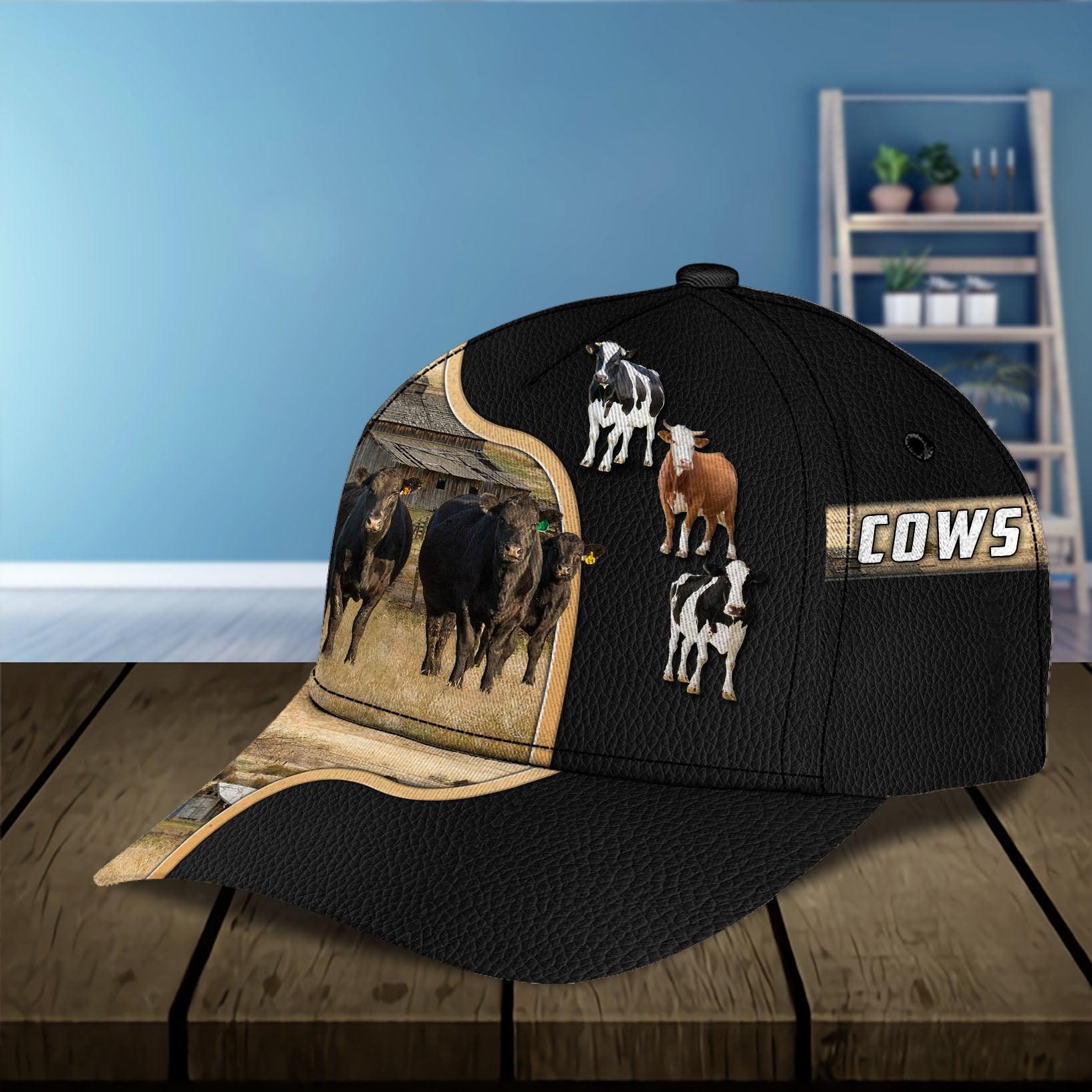 Personalized Cow Classic Cap, Personalized Gift for Farmers, Cow Lovers, Chicken Lovers Trucker Hats Custom Hats Gifts For Men & Women