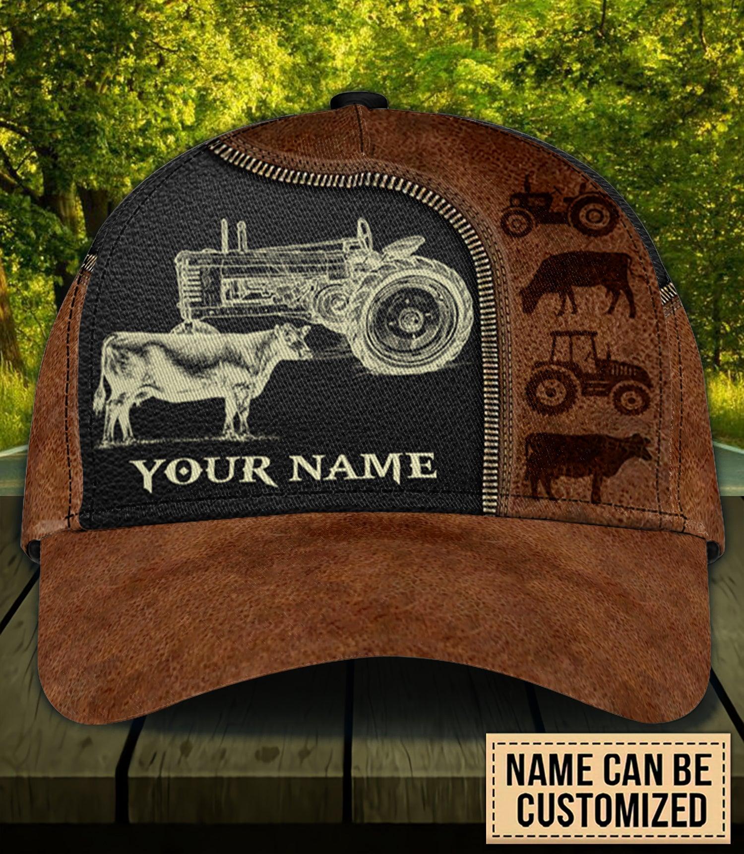 Personalized Cow Classic Cap, Personalized Gift for Farmers, Cow Lovers, Chicken Lovers Trucker Hats Custom Hats Gifts For Men & Women