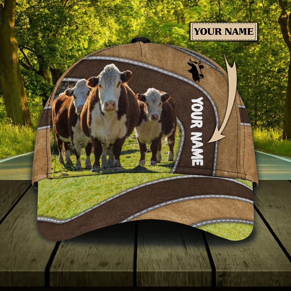 Personalized Cow Classic Cap, Personalized Gift for Farmers, Cow Lovers, Chicken Lovers Trucker Hats Custom Hats Gifts For Men & Women