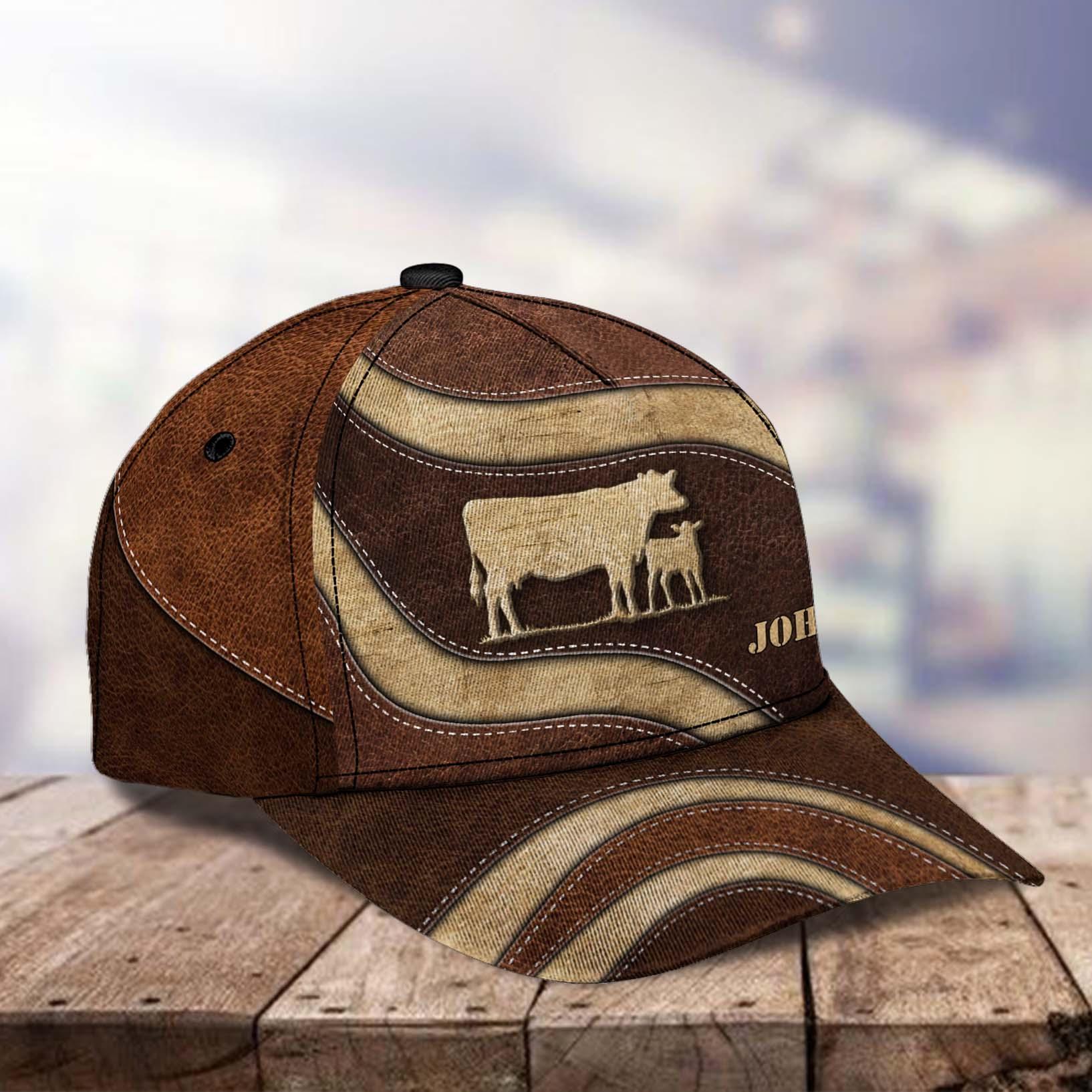 Personalized Cow Classic Cap, Personalized Gift for Farmers, Cow Lovers, Chicken Lovers Trucker Hats Custom Hats Gifts For Men & Women