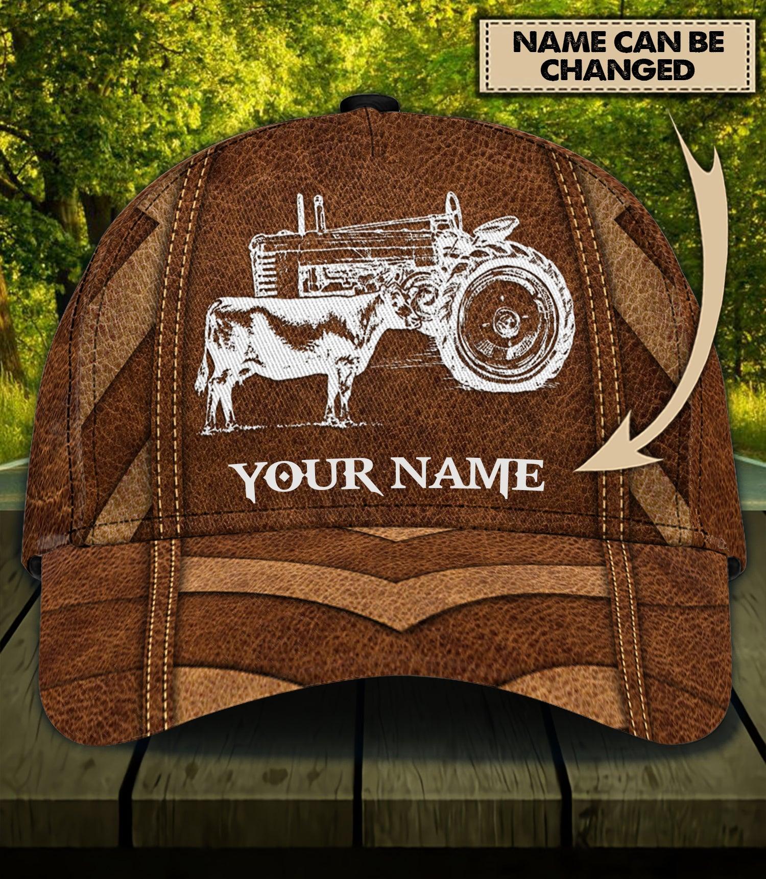 Personalized Cow Classic Cap, Personalized Gift for Farmers, Cow Lovers, Chicken Lovers Trucker Hats Custom Hats Gifts For Men & Women