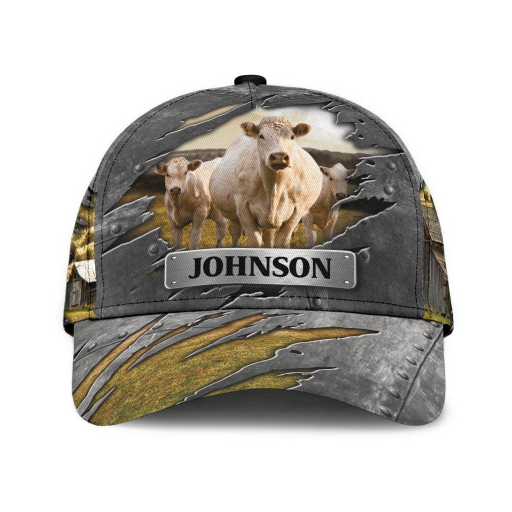 Personalized Cow Classic Cap, Personalized Gift for Farmers, Cow Lovers, Chicken Lovers Trucker Hats Custom Hats Gifts For Men & Women