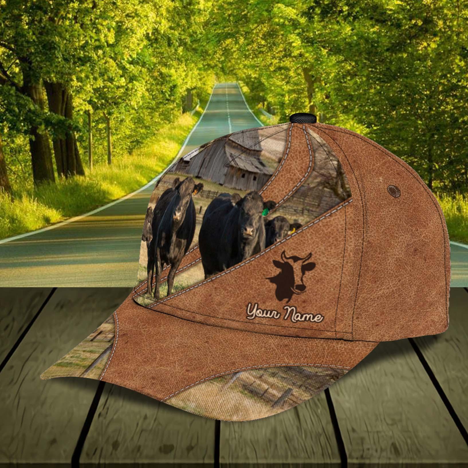 Personalized Cow Classic Cap, Personalized Gift for Farmers, Cow Lovers, Chicken Lovers Trucker Hats Custom Hats Gifts For Men & Women