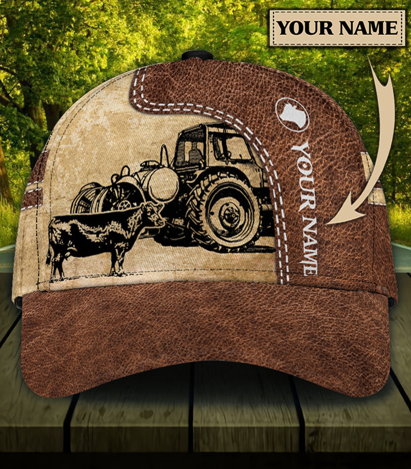 Personalized Cow Classic Cap, Personalized Gift for Farmers, Cow Lovers, Chicken Lovers Trucker Hats Custom Hats Gifts For Men & Women