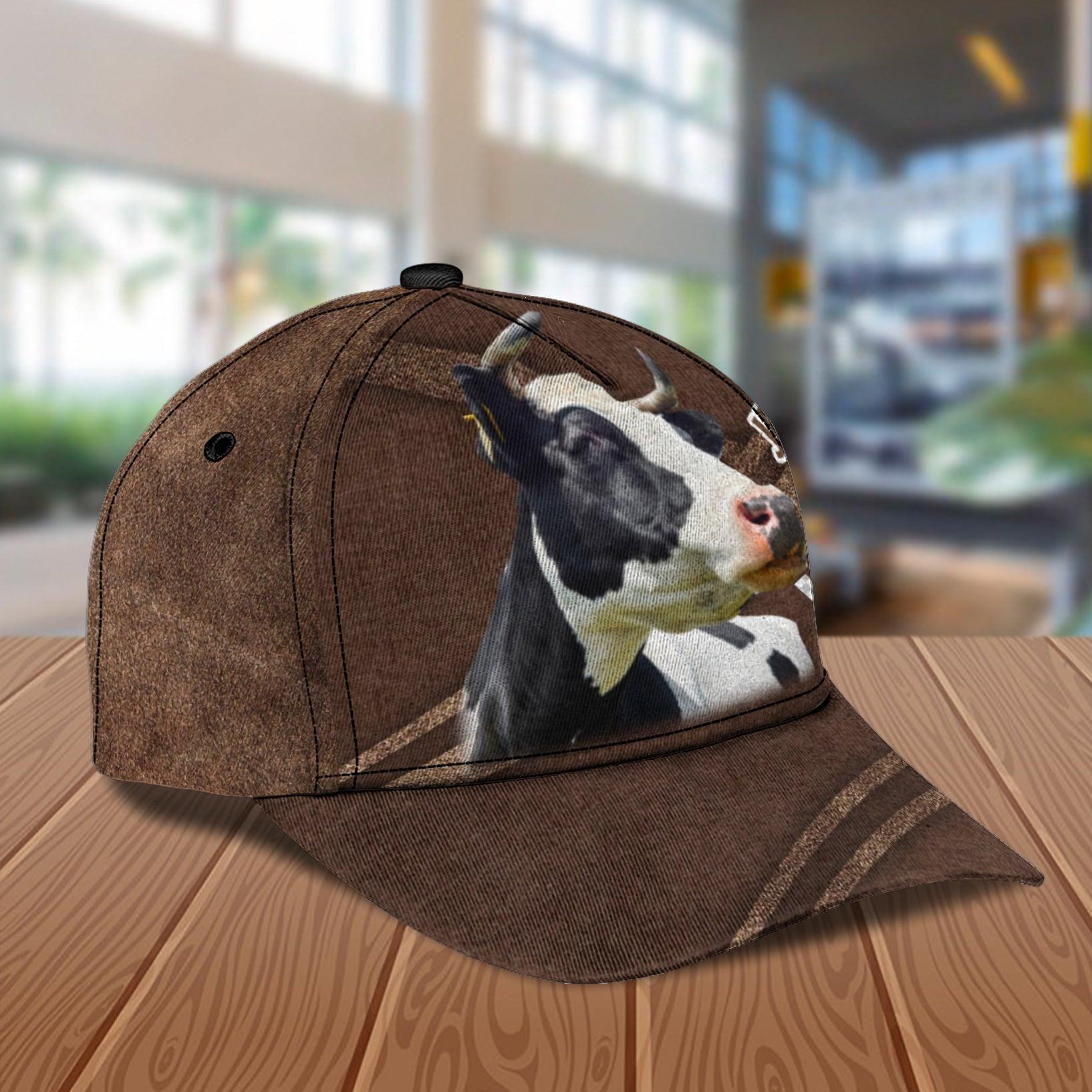 Personalized Cow Classic Cap, Personalized Gift for Farmers, Cow Lovers, Chicken Lovers Trucker Hats Custom Hats Gifts For Men & Women