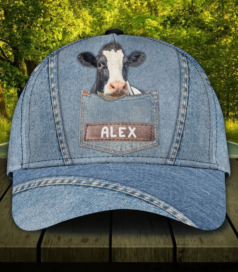 Personalized Cow Classic Cap, Personalized Gift for Farmers, Cow Lovers, Chicken Lovers Trucker Hats Custom Hats Gifts For Men & Women