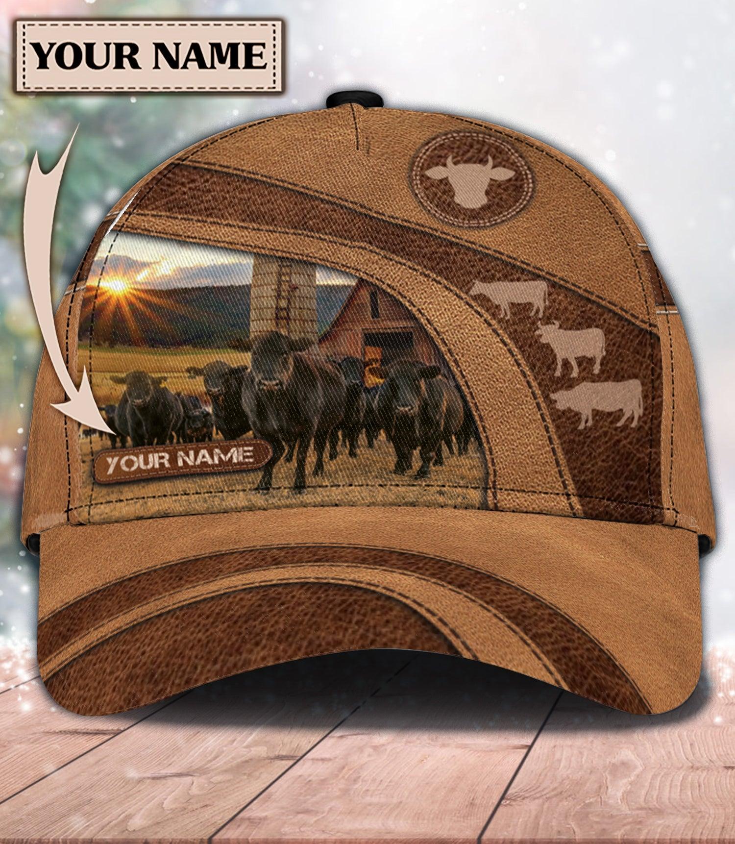 Personalized Cow Classic Cap, Personalized Gift for Farmers, Cow Lovers, Chicken Lovers Trucker Hats Custom Hats Gifts For Men & Women