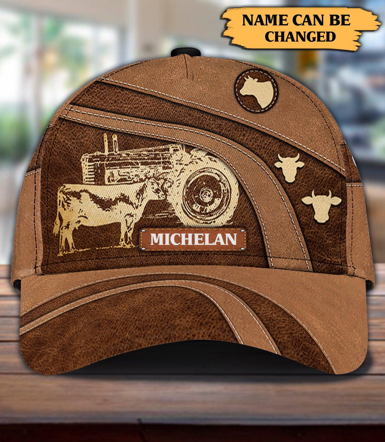 Personalized Cow Classic Cap, Personalized Gift for Farmers, Cow Lovers, Chicken Lovers Trucker Hats Custom Hats Gifts For Men & Women