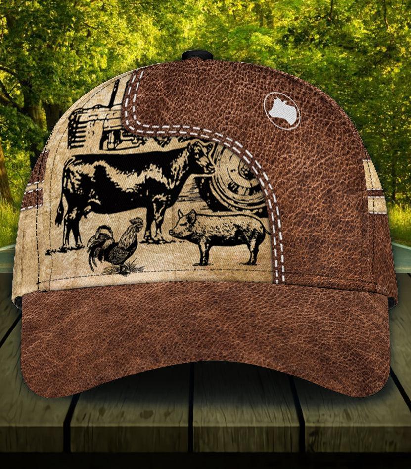 Personalized Cow Classic Cap, Personalized Gift for Farmers, Cow Lovers, Chicken Lovers Trucker Hats Custom Hats Gifts For Men & Women