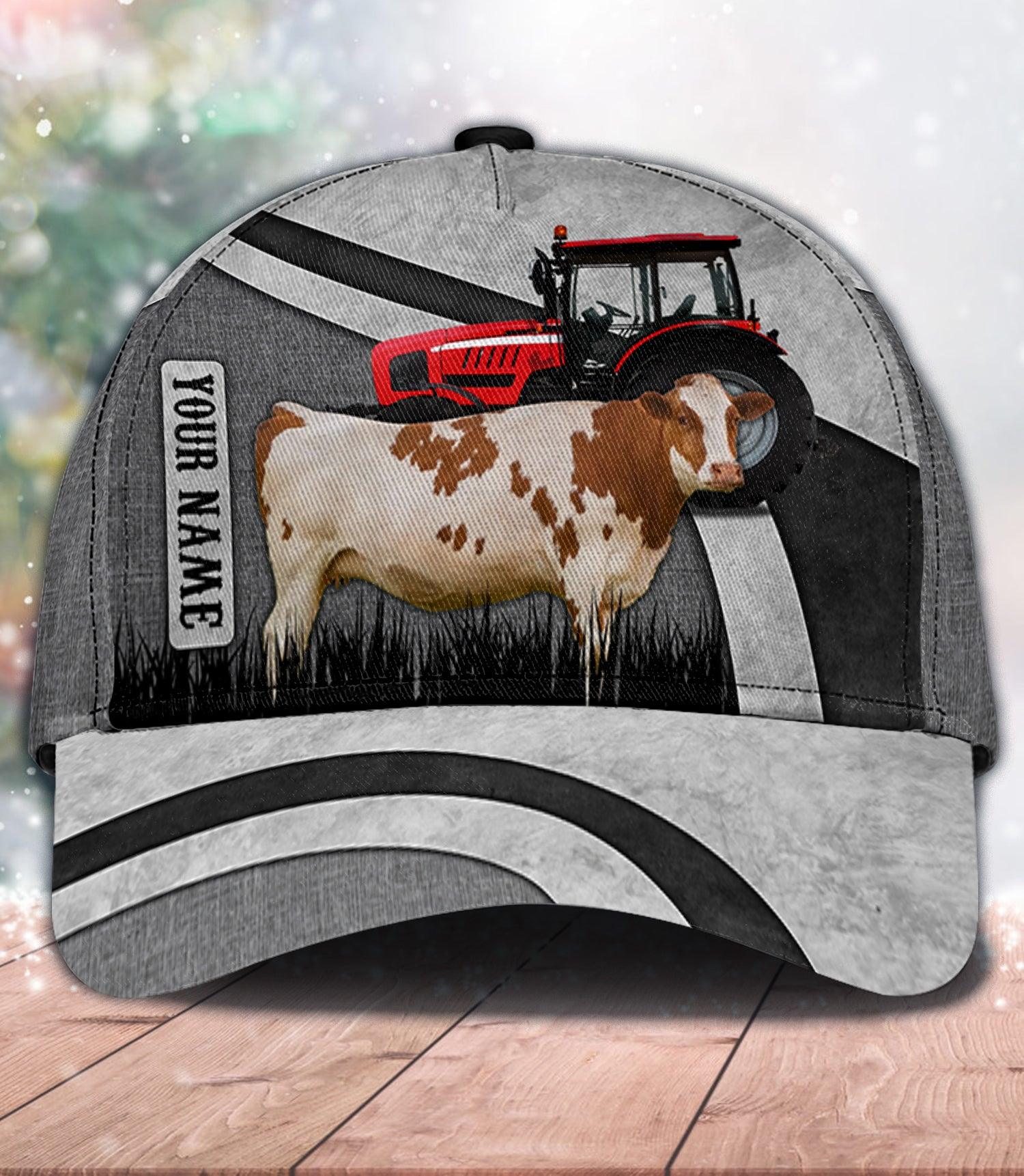 Personalized Cow Classic Cap, Personalized Gift for Farmers, Cow Lovers, Chicken Lovers Trucker Hats Custom Hats Gifts For Men & Women