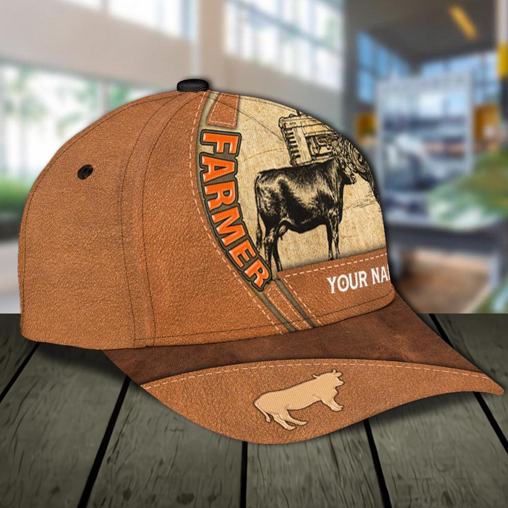 Personalized Cow Classic Cap, Personalized Gift for Farmers, Cow Lovers, Chicken Lovers Trucker Hats Custom Hats Gifts For Men & Women