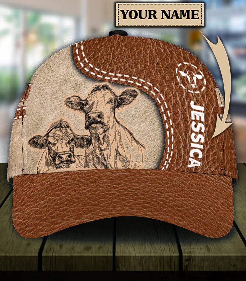 Personalized Cow Classic Cap, Personalized Gift for Farmers, Cow Lovers, Chicken Lovers Trucker Hats Custom Hats Gifts For Men & Women