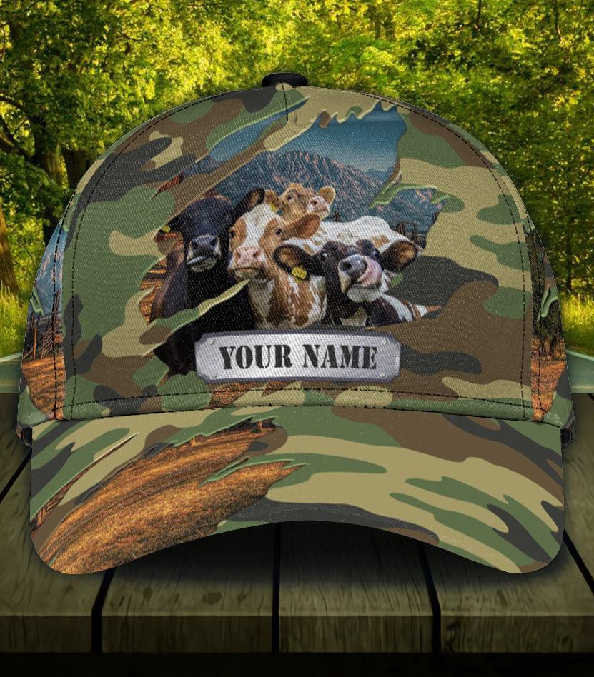 Personalized Cow Classic Cap, Personalized Gift for Farmers, Cow Lovers, Chicken Lovers Trucker Hats Custom Hats Gifts For Men & Women