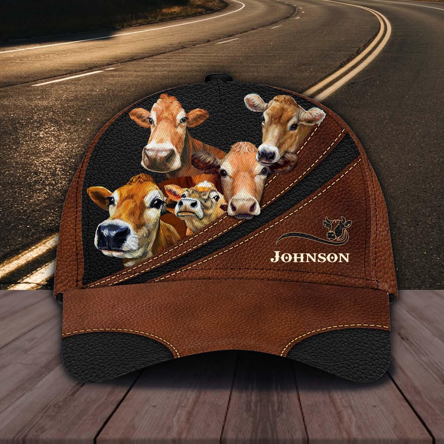 Personalized Cow Classic Cap, Personalized Gift for Farmers, Cow Lovers, Chicken Lovers Trucker Hats Custom Hats Gifts For Men & Women