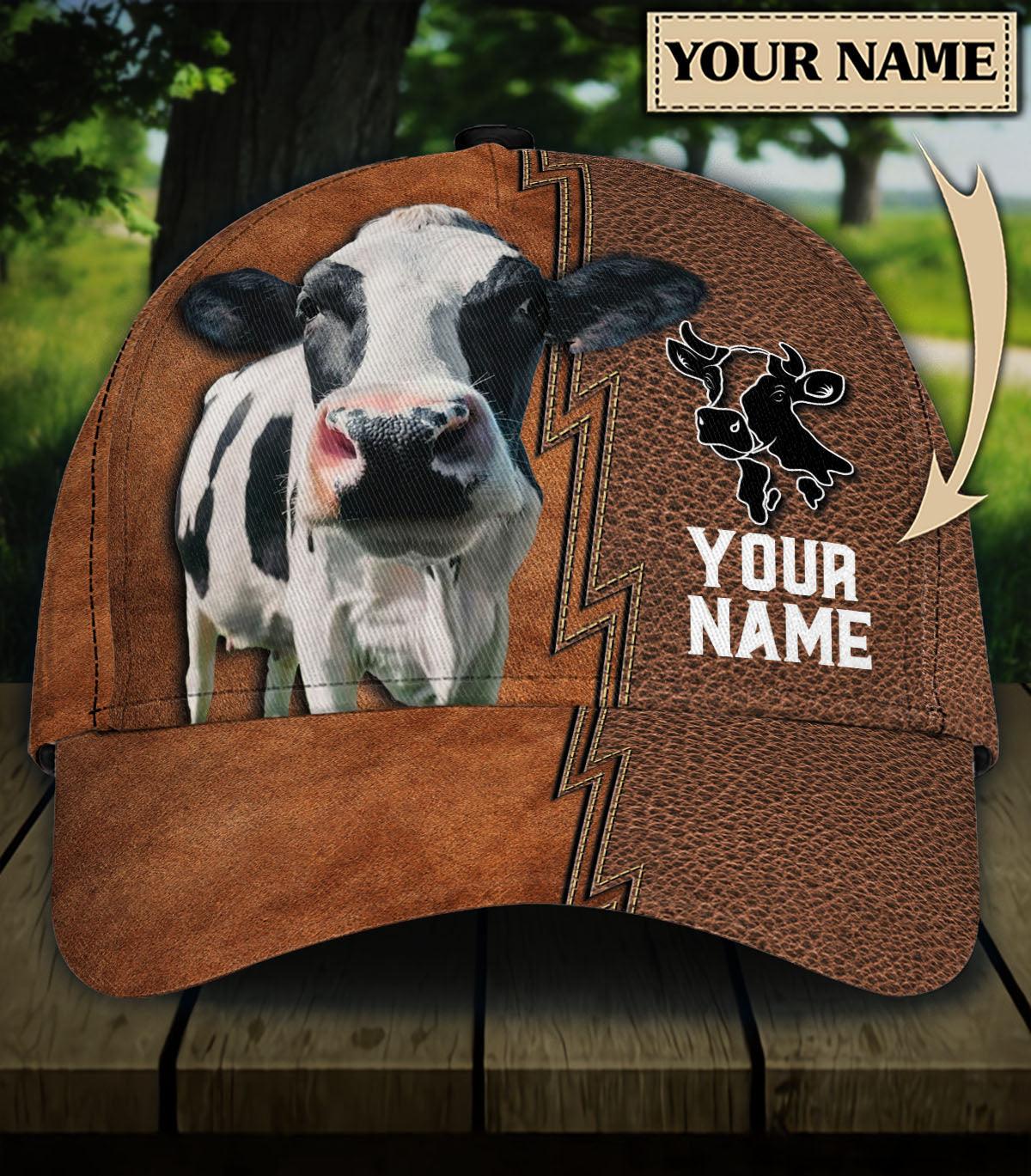 Personalized Cow Classic Cap, Personalized Gift for Farmers, Cow Lovers, Chicken Lovers Trucker Hats Custom Hats Gifts For Men & Women