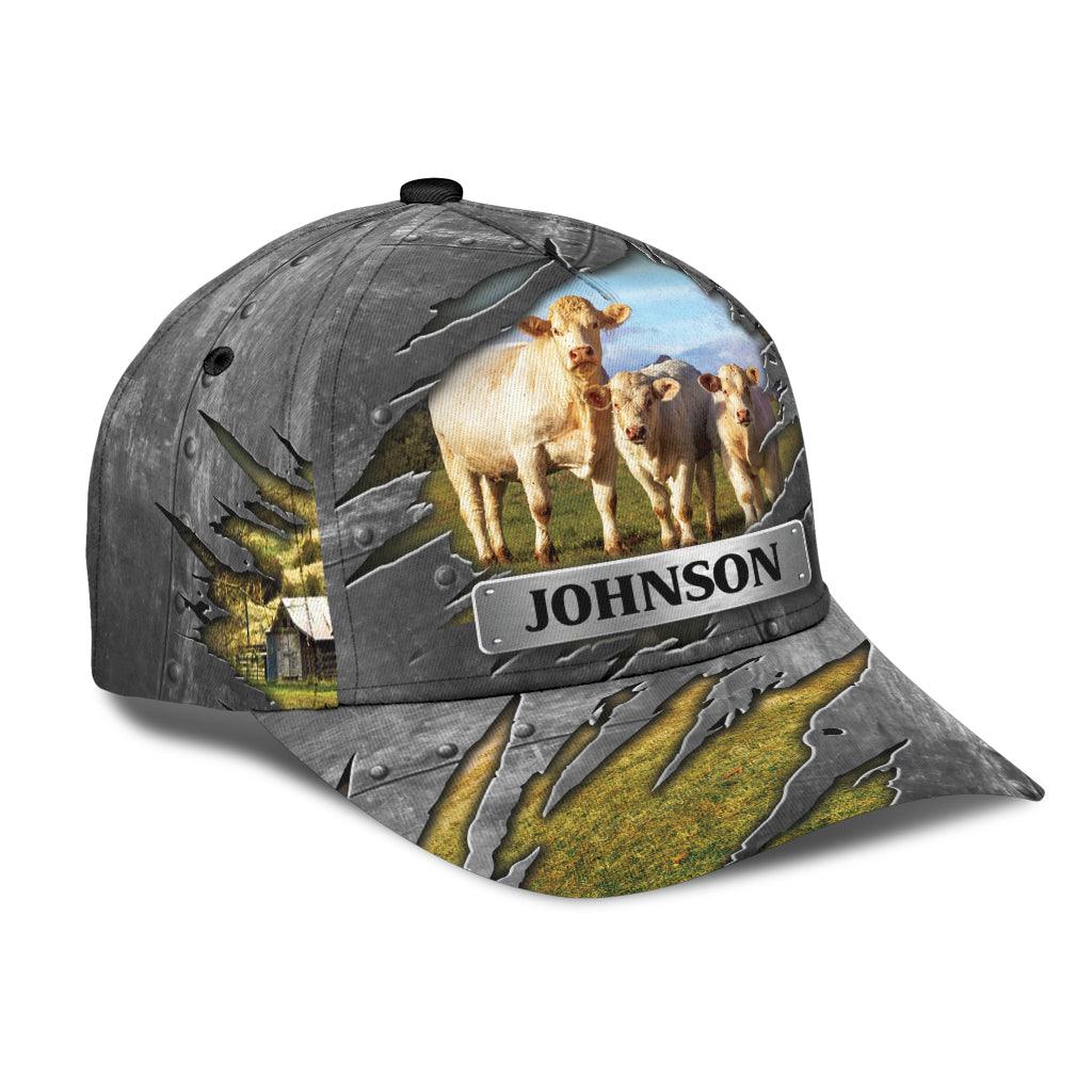 Personalized Cow Classic Cap, Personalized Gift for Farmers, Cow Lovers, Chicken Lovers Trucker Hats Custom Hats Gifts For Men & Women