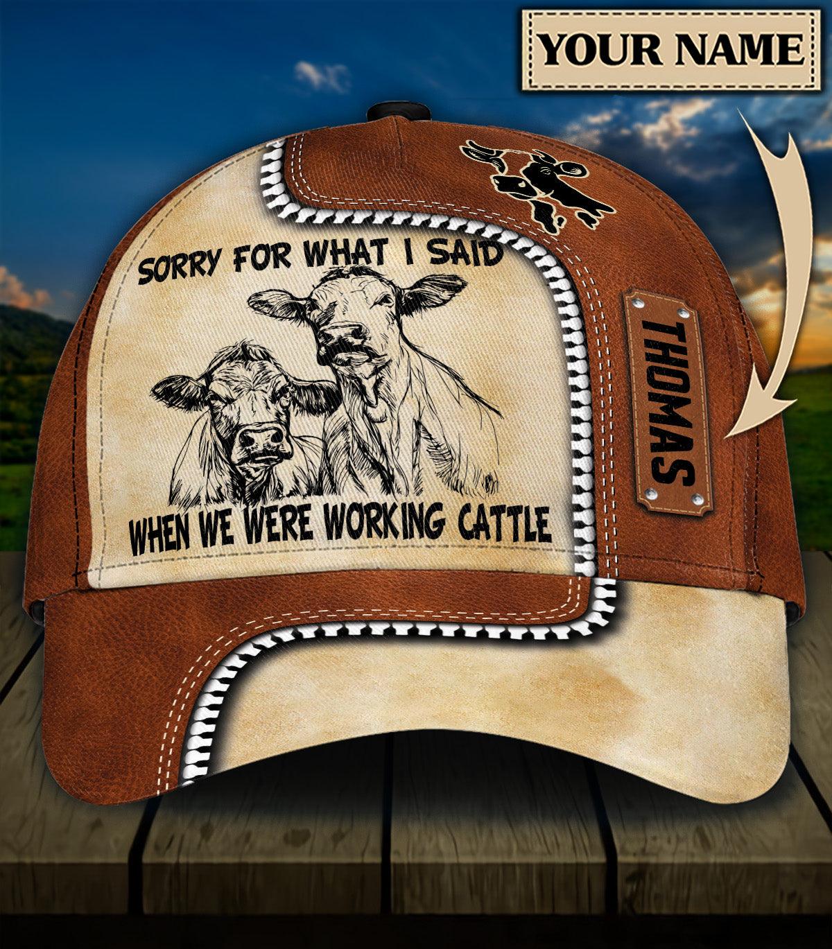 Personalized Cow Classic Cap, Personalized Gift for Farmers, Cow Lovers, Chicken Lovers Trucker Hats Custom Hats Gifts For Men & Women