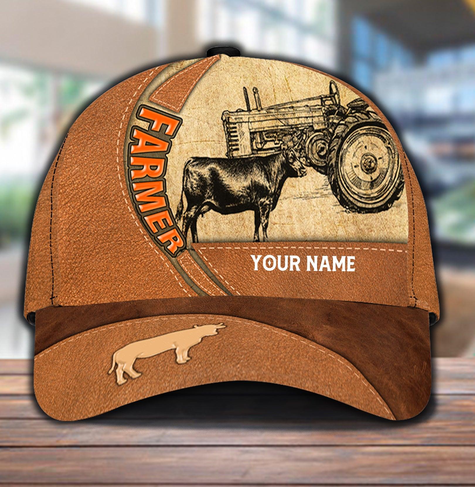 Personalized Cow Classic Cap, Personalized Gift for Farmers, Cow Lovers, Chicken Lovers Trucker Hats Custom Hats Gifts For Men & Women