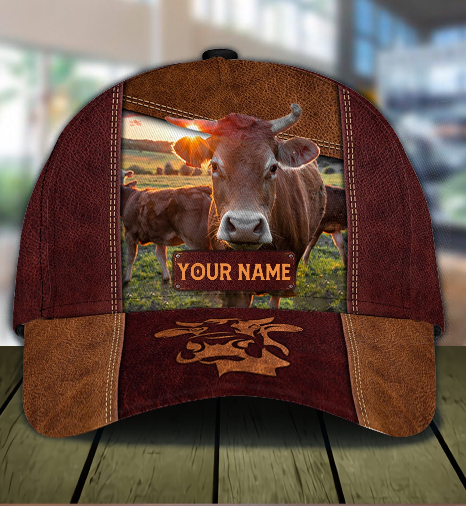 Personalized Cow Classic Cap, Personalized Gift for Farmers, Cow Lovers, Chicken Lovers Trucker Hats Custom Hats Gifts For Men & Women