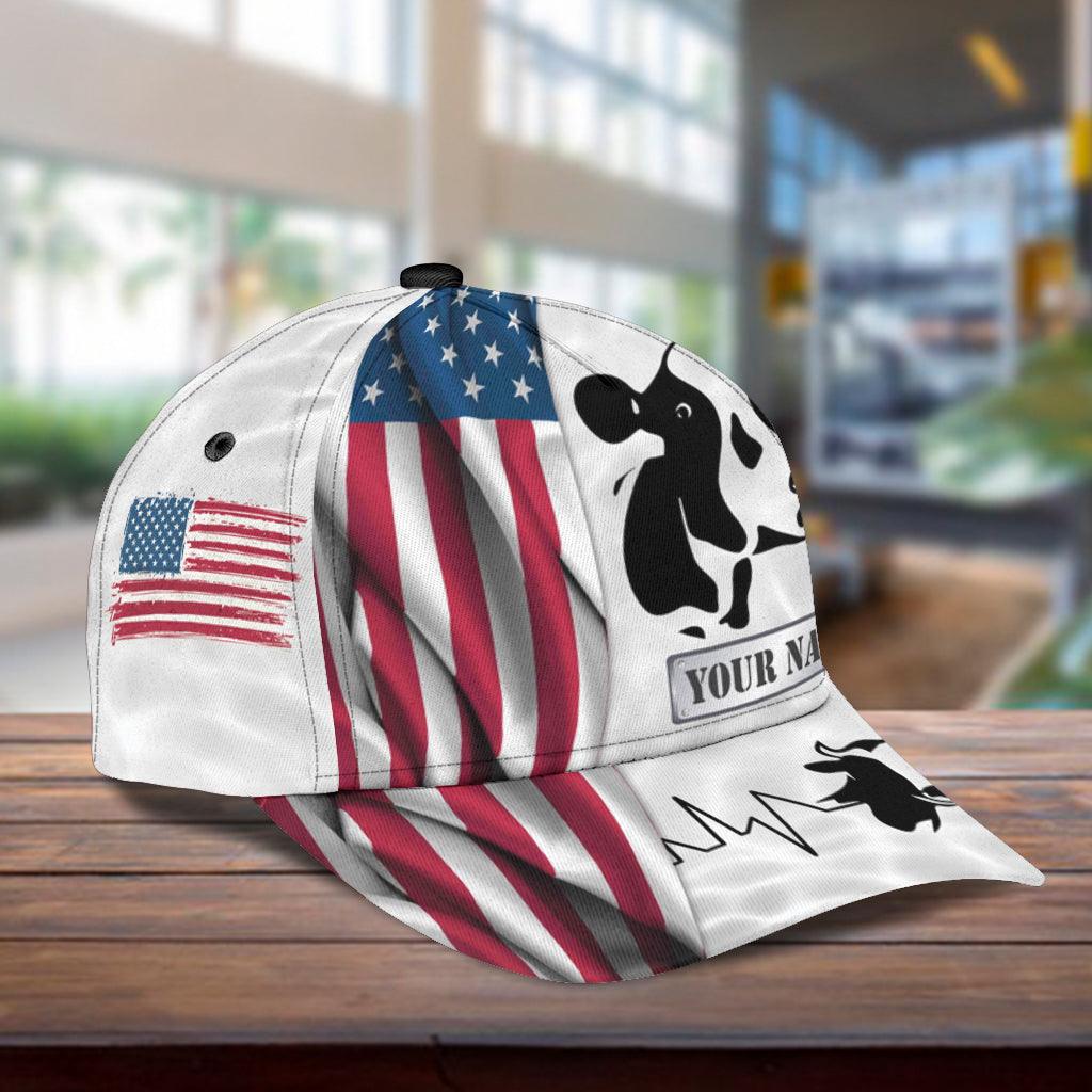 Personalized Cow Classic Cap, Personalized Gift for Farmers, Cow Lovers, Chicken Lovers Trucker Hats Custom Hats Gifts For Men & Women