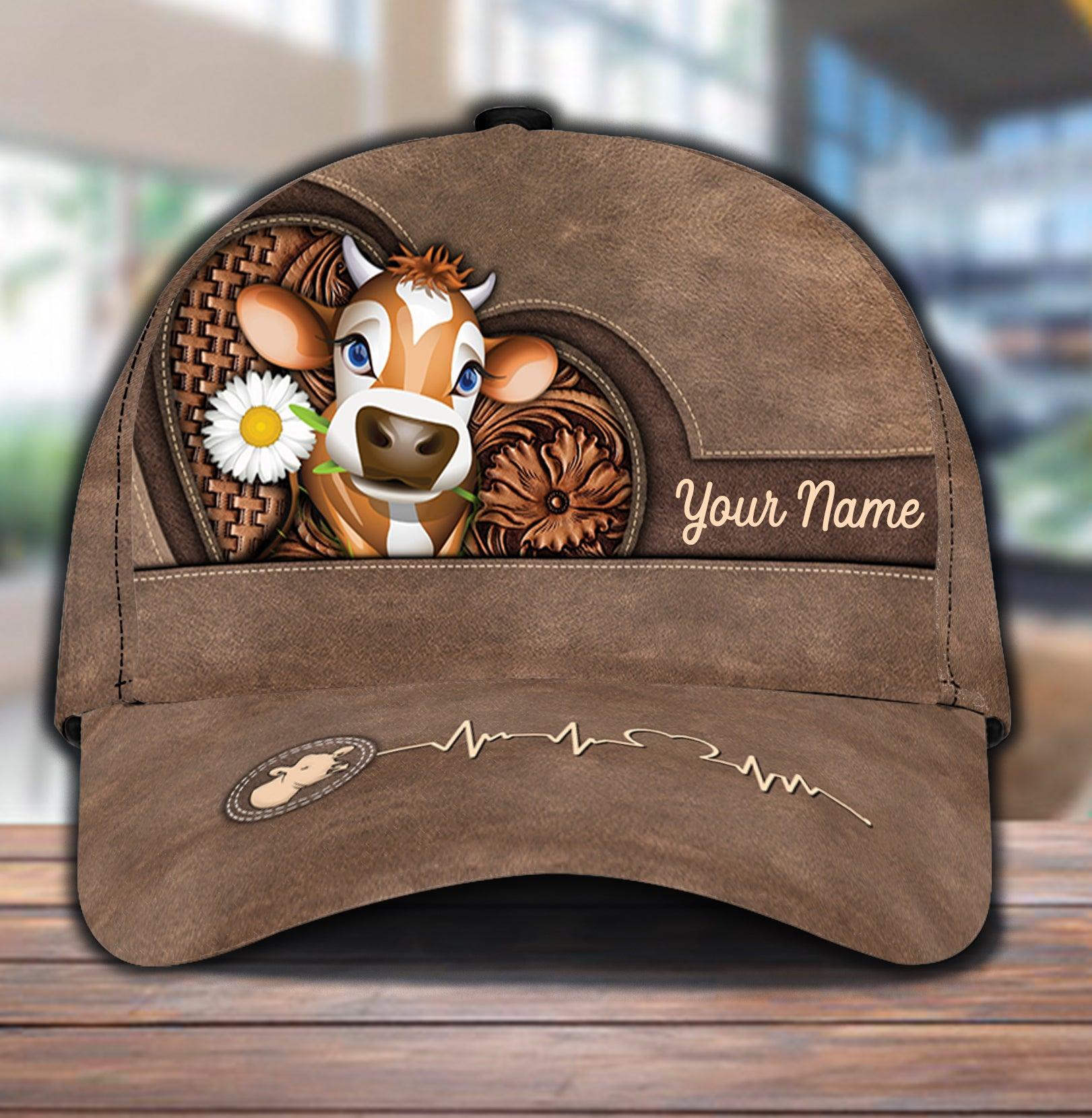 Personalized Cow Classic Cap, Personalized Gift for Farmers, Cow Lovers, Chicken Lovers Trucker Hats Custom Hats Gifts For Men & Women