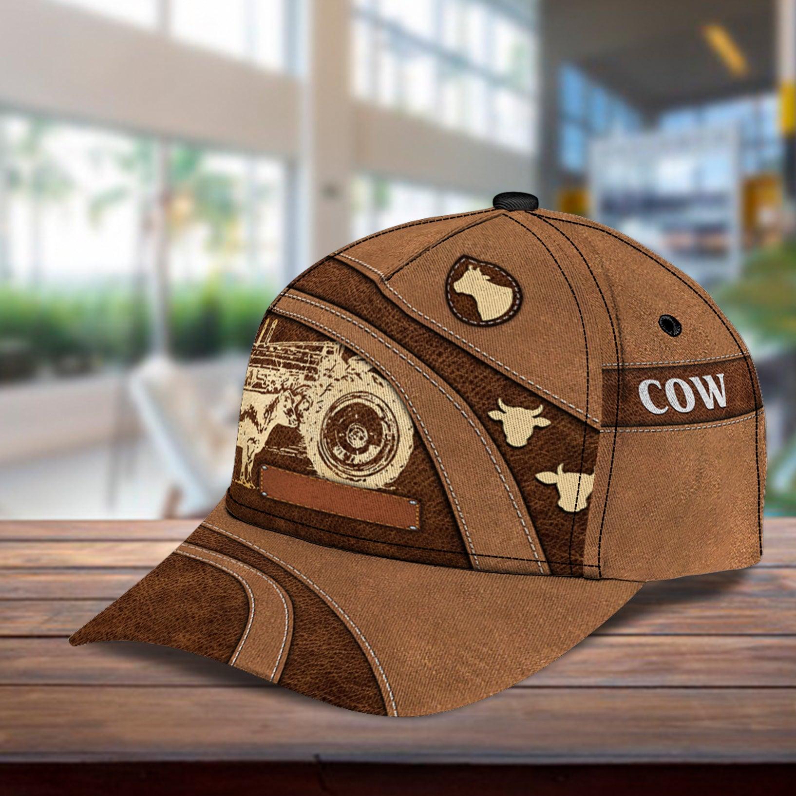 Personalized Cow Classic Cap, Personalized Gift for Farmers, Cow Lovers, Chicken Lovers Trucker Hats Custom Hats Gifts For Men & Women