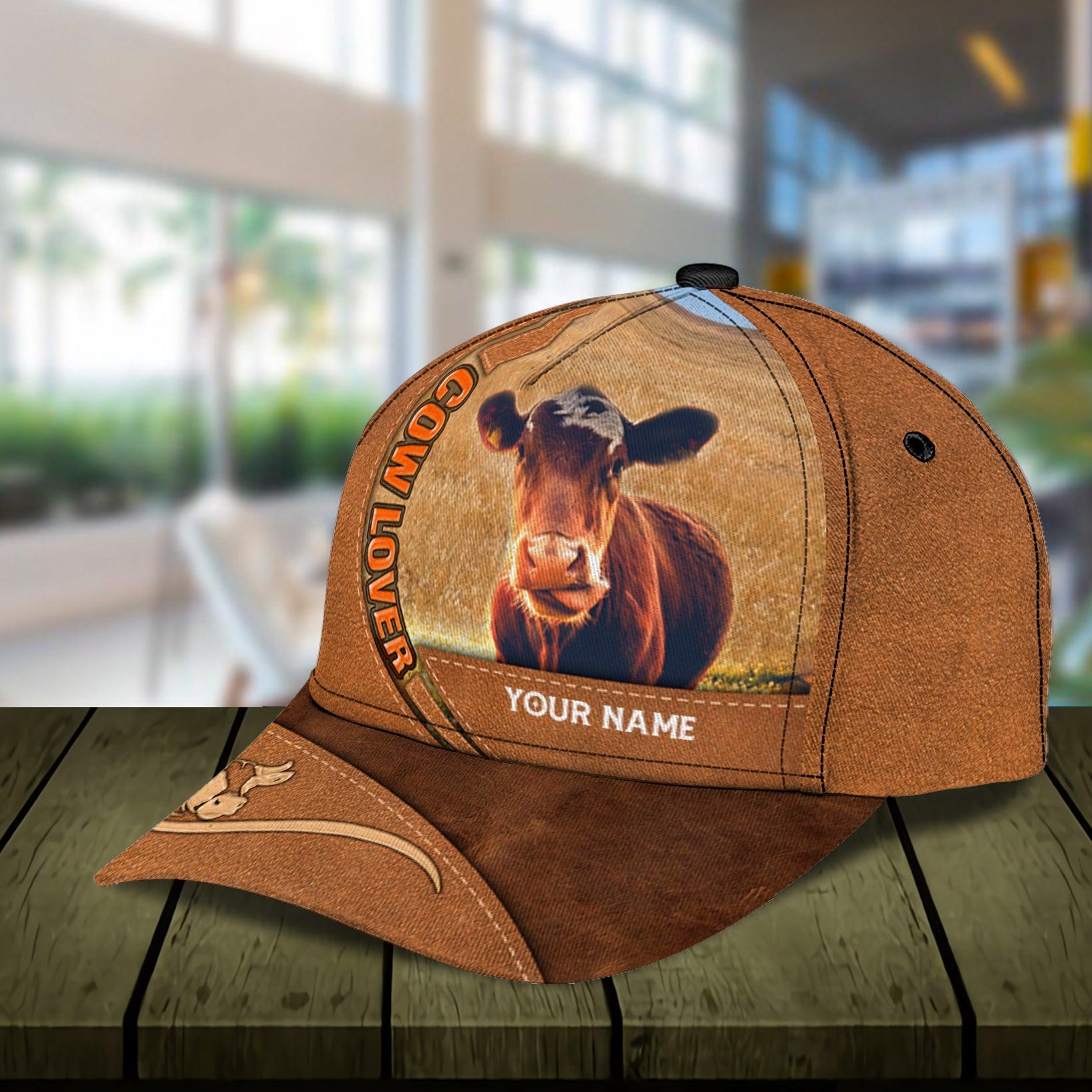 Personalized Cow Classic Cap, Personalized Gift for Farmers, Cow Lovers, Chicken Lovers Trucker Hats Custom Hats Gifts For Men & Women