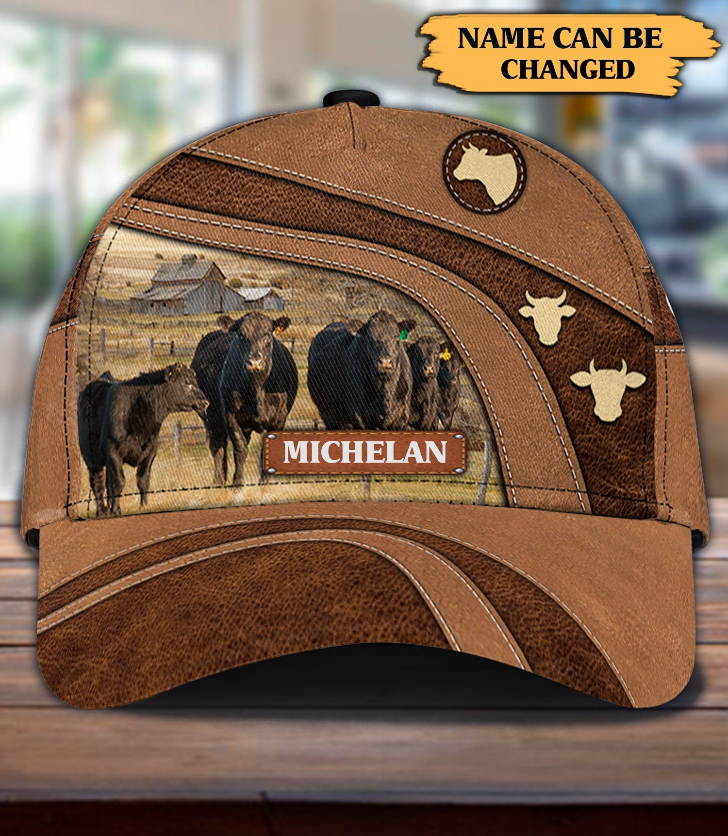 Personalized Cow Classic Cap, Personalized Gift for Farmers, Cow Lovers, Chicken Lovers Trucker Hats Custom Hats Gifts For Men & Women