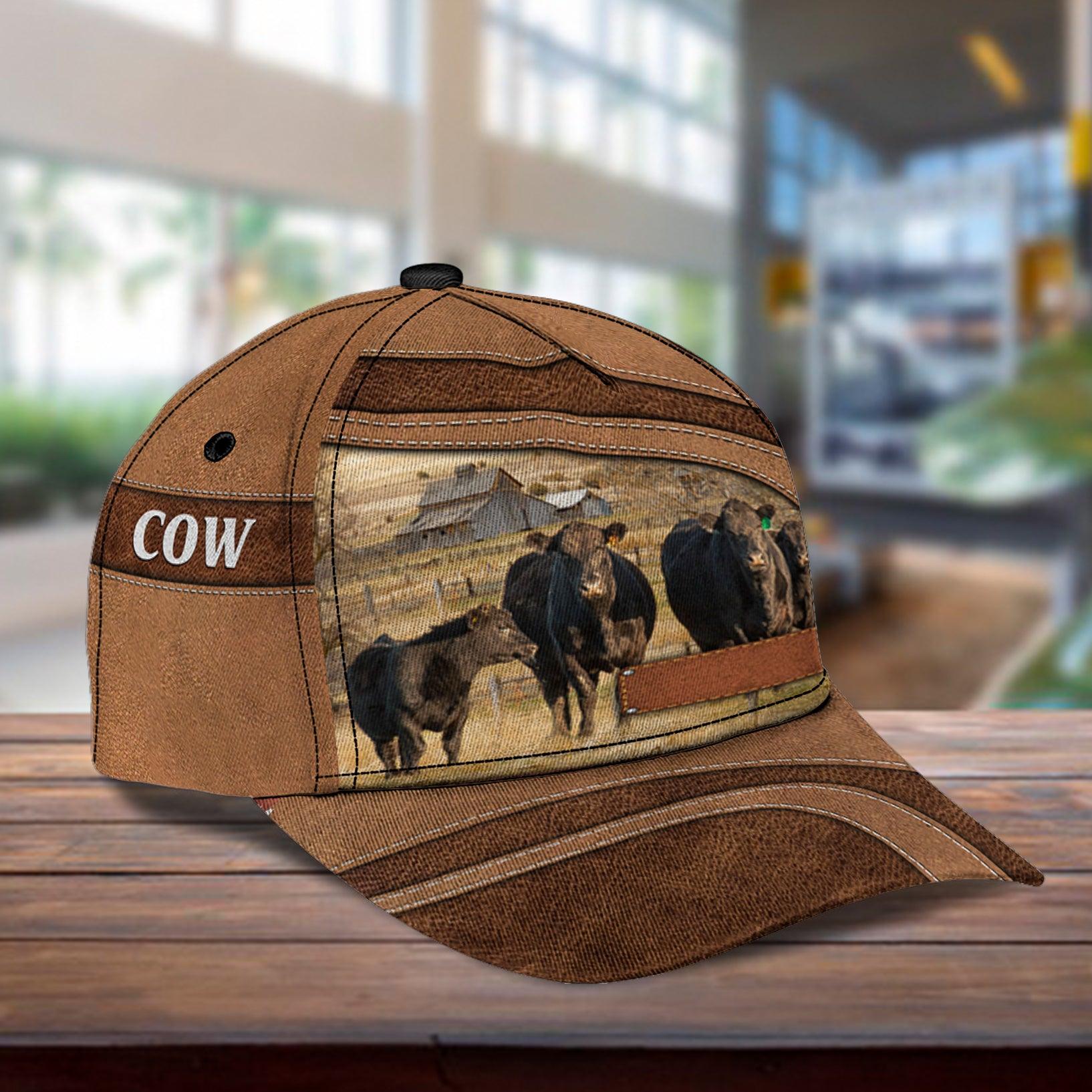 Personalized Cow Classic Cap, Personalized Gift for Farmers, Cow Lovers, Chicken Lovers Trucker Hats Custom Hats Gifts For Men & Women