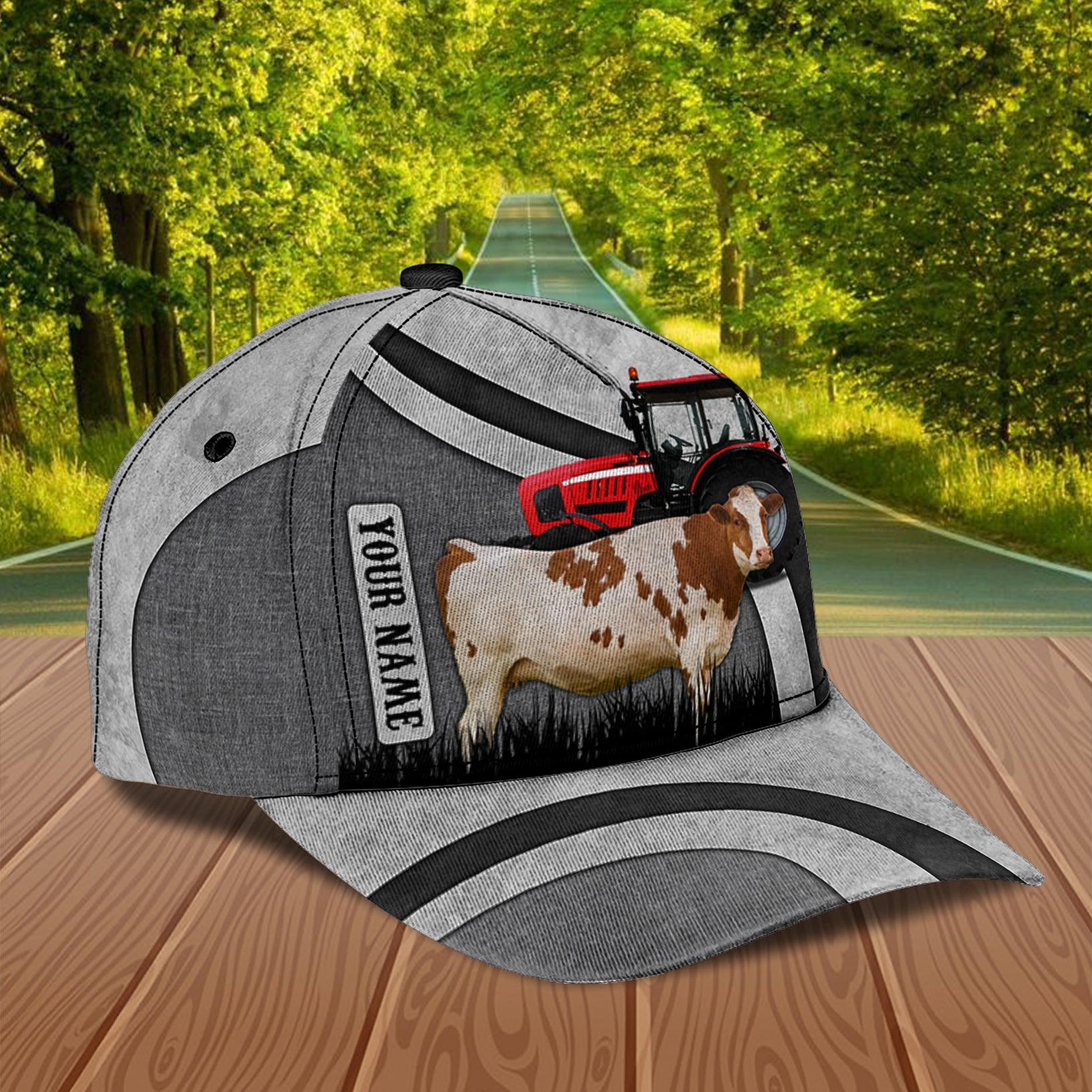 Personalized Cow Classic Cap, Personalized Gift for Farmers, Cow Lovers, Chicken Lovers Trucker Hats Custom Hats Gifts For Men & Women