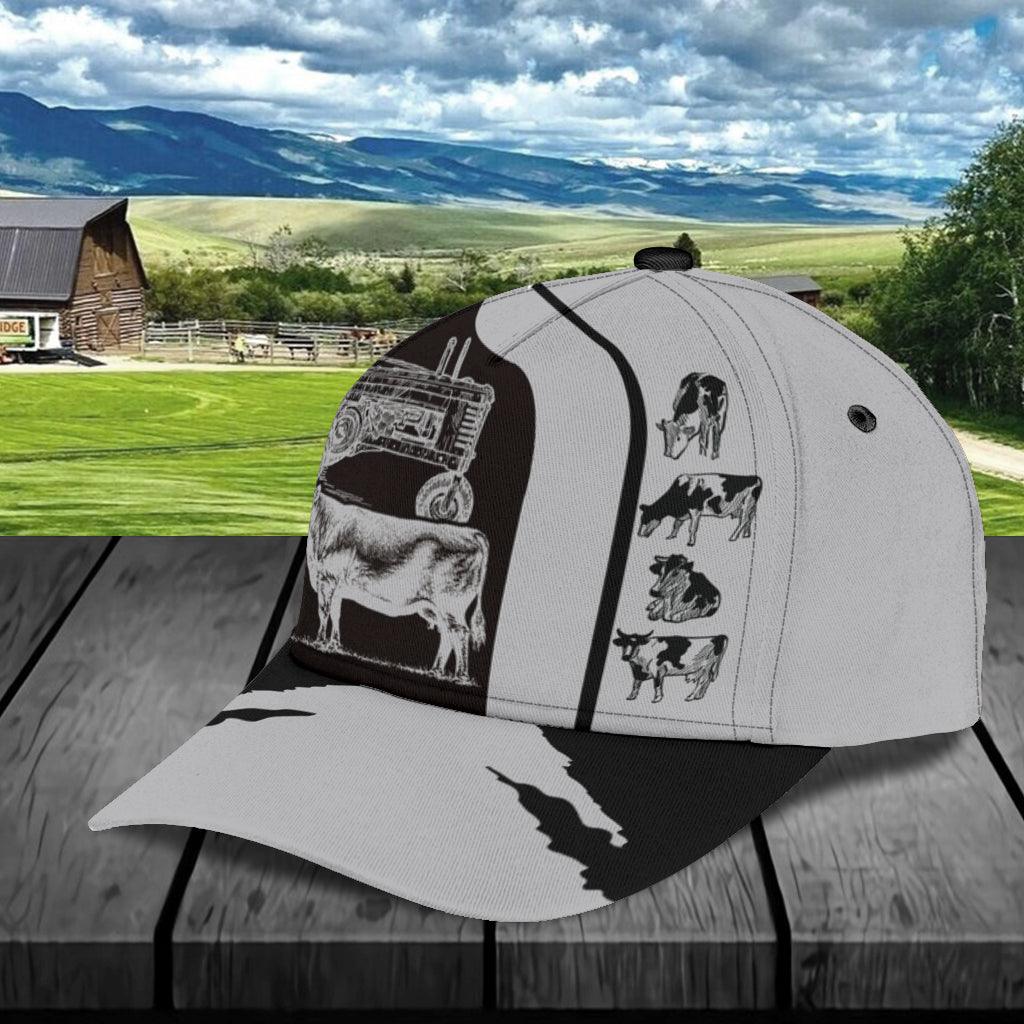 Personalized Cow Classic Cap, Personalized Gift for Farmers, Cow Lovers, Chicken Lovers Trucker Hats Custom Hats Gifts For Men & Women