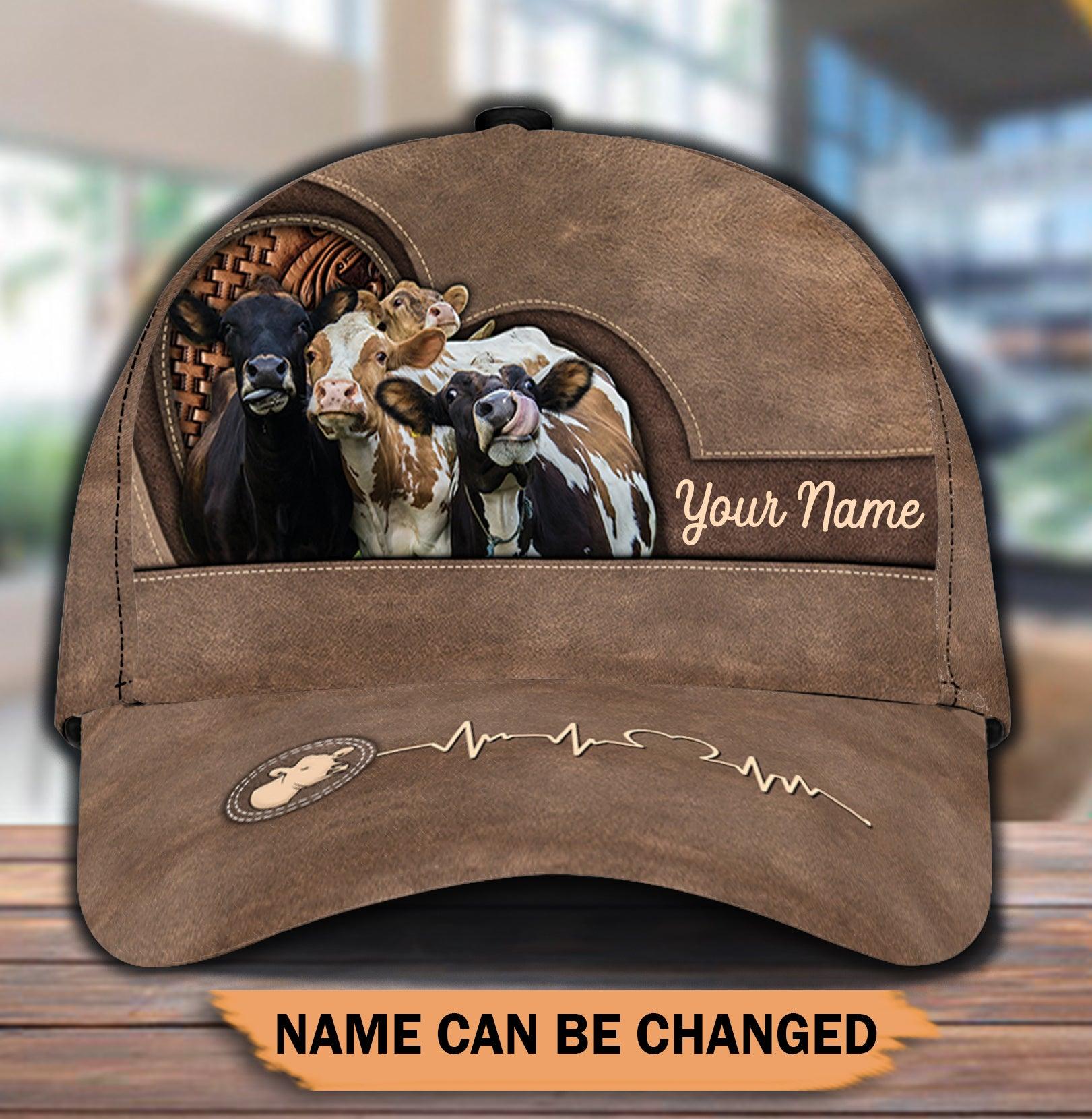 Personalized Cow Classic Cap, Personalized Gift for Farmers, Cow Lovers, Chicken Lovers Trucker Hats Custom Hats Gifts For Men & Women