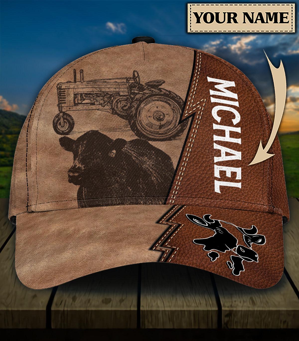 Personalized Cow Classic Cap, Personalized Gift for Farmers, Cow Lovers, Chicken Lovers Trucker Hats Custom Hats Gifts For Men & Women