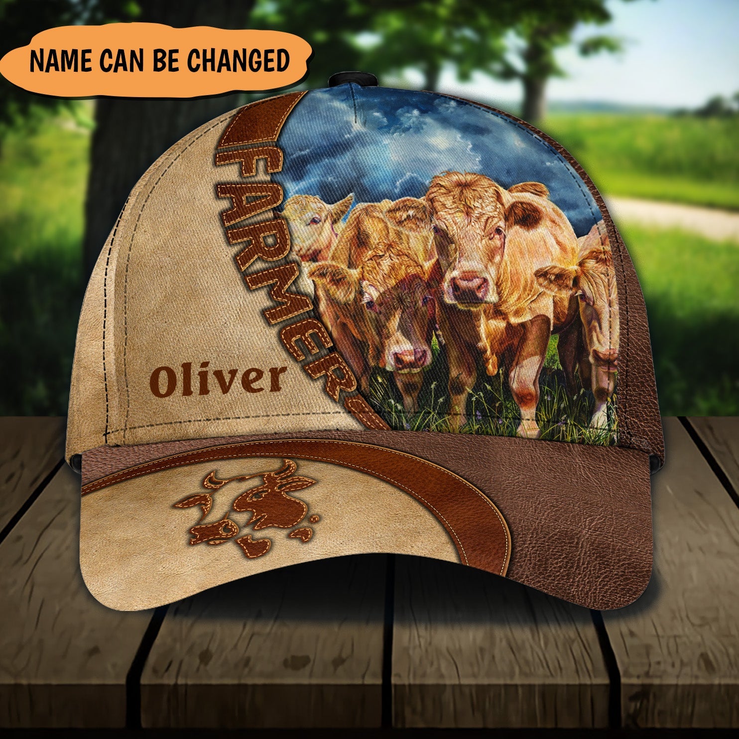 Personalized Cow Classic Cap, Personalized Gift for Farmers, Cow Lovers, Chicken Lovers Trucker Hats Custom Hats Gifts For Men & Women