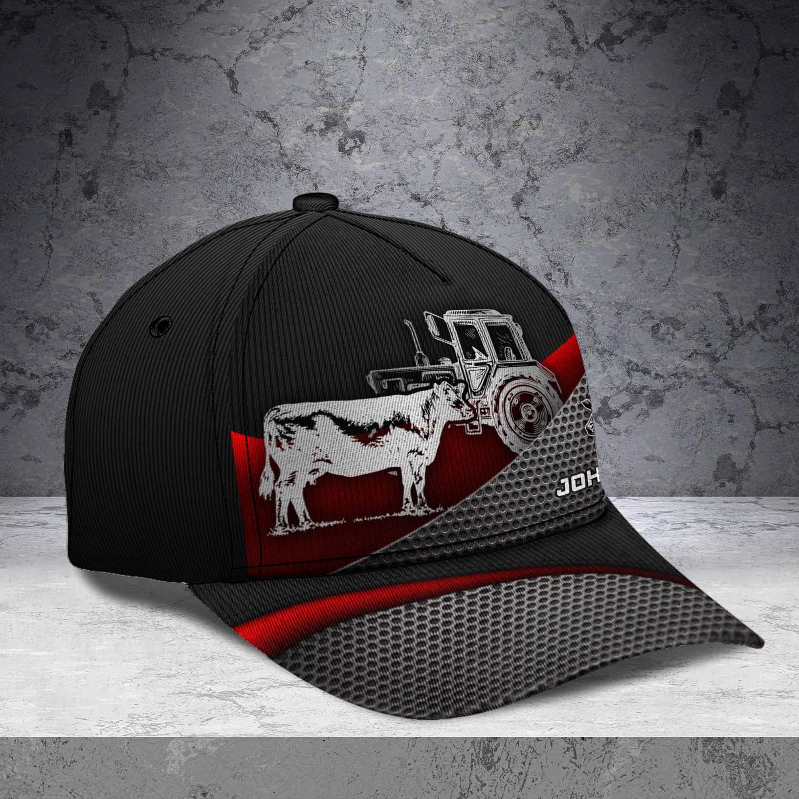 Personalized Cow Classic Cap, Personalized Gift for Farmers, Cow Lovers, Chicken Lovers Trucker Hats Custom Hats Gifts For Men & Women