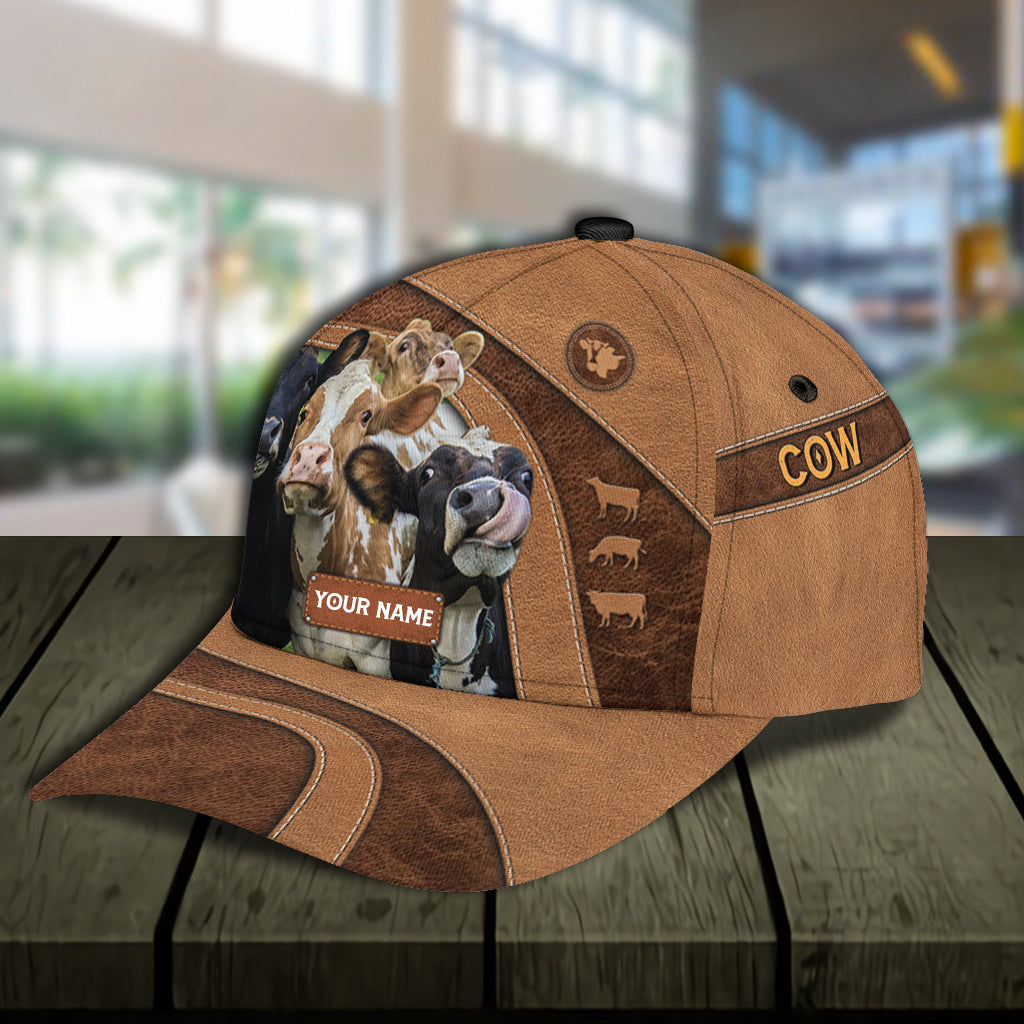 Personalized Cow Classic Cap, Personalized Gift for Farmers, Cow Lovers, Chicken Lovers Trucker Hats Custom Hats Gifts For Men & Women