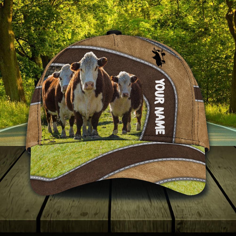 Personalized Cow Classic Cap, Personalized Gift for Farmers, Cow Lovers, Chicken Lovers Trucker Hats Custom Hats Gifts For Men & Women