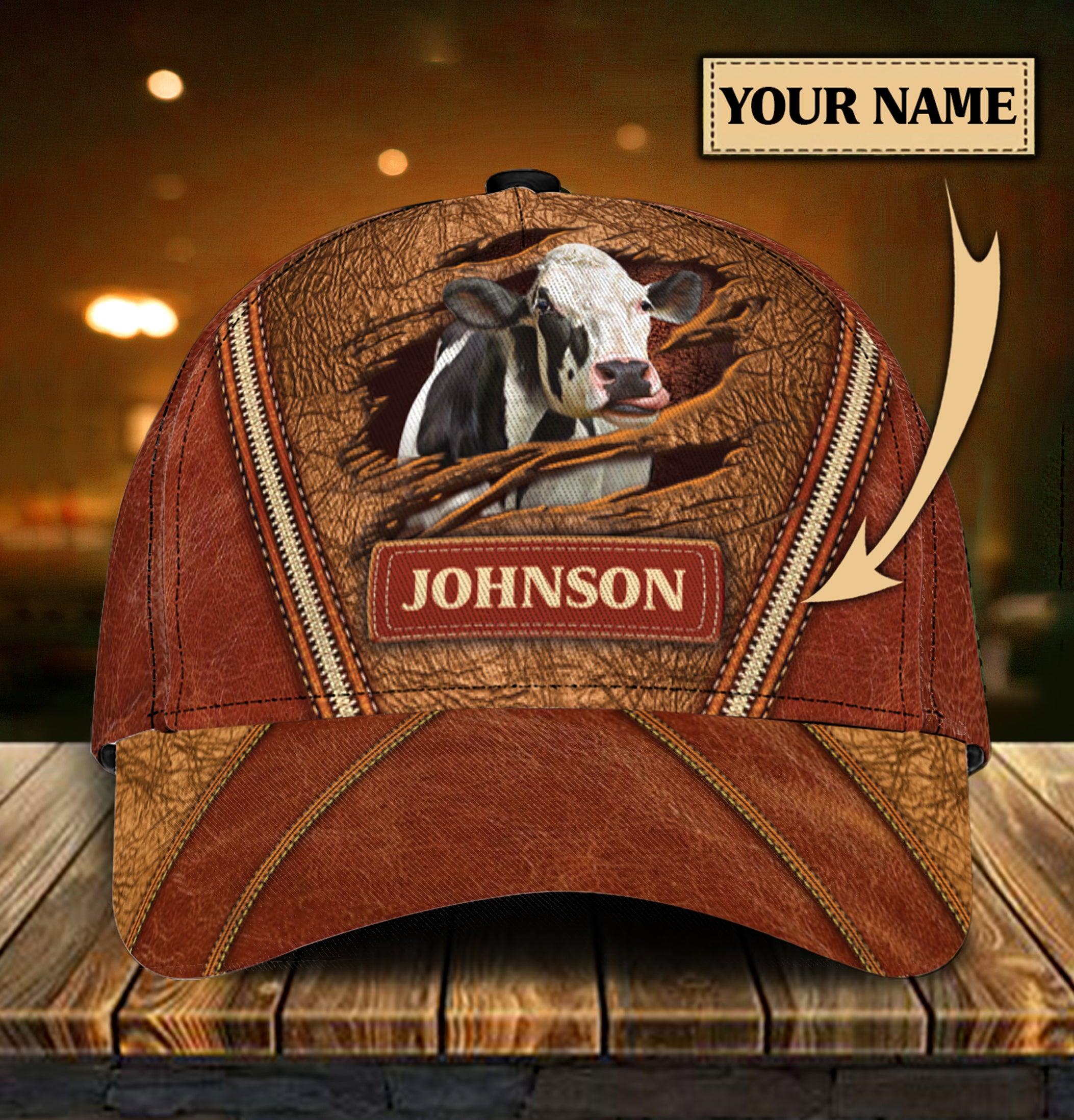 Personalized Cow Classic Cap, Personalized Gift for Farmers, Cow Lovers, Chicken Lovers Trucker Hats Custom Hats Gifts For Men & Women